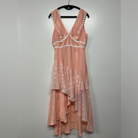 Foxiedox Pink Flowy Fariecore Midi Y2K Style Dress Size Small - Picture 1 of 5